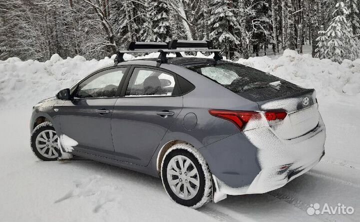 Багажник Атлант для лыж на крышу Hyundai Solaris