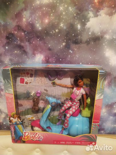 Кукла Barbie extra #4 с котятами и скейтом, на ску