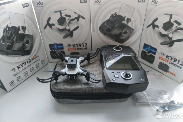 Квадрокоптер дрон 2камеры зависание+360сенсор 2акб