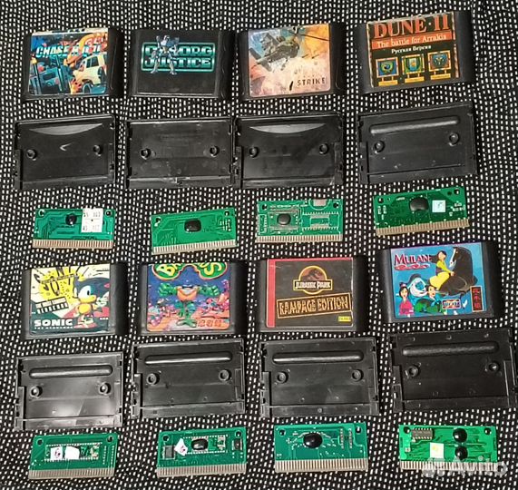 Картриджи для sega из 90х