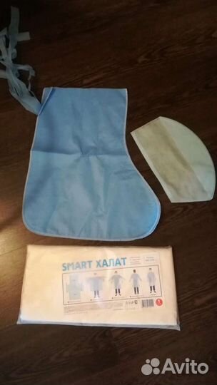 Халат одноразовый бесшовный с завязками