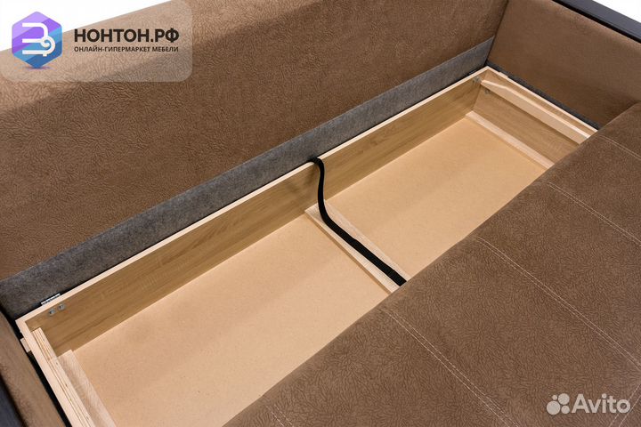 Диван еврокнижка Денвер светло-коричневый