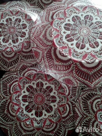 Посуда с точечной росписью сервиз ручная работа