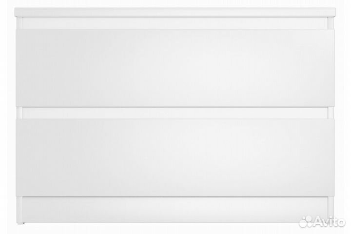Мальта Комод 2 ящика 80х54 Белый (завод икеа)