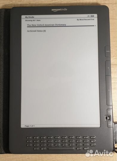 Amazon Kindle DX экран 10 дюймов