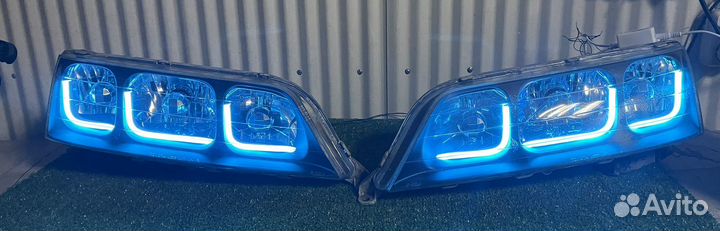 Фары Тoyota Мark 2 100 цветные глазки