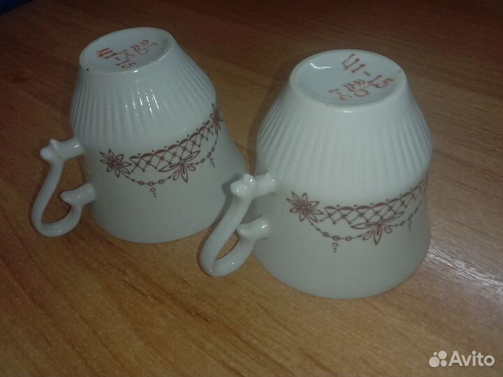 Сервировка Кофейные чашки, Корзина береста, ложка