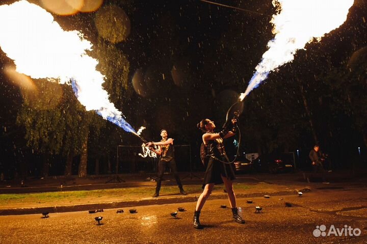 Фаер-шоу и Огненные буквы на свадьбу день рождения