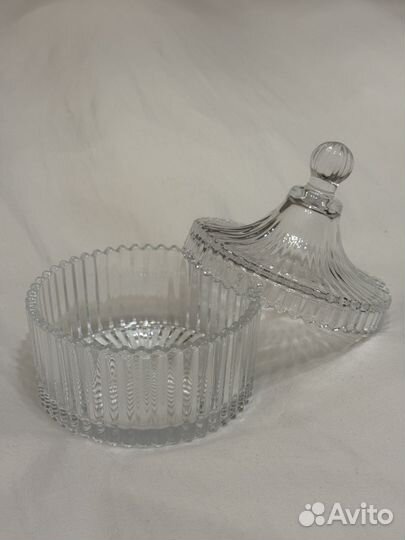 Конфетница, сахарница хрустальная новая