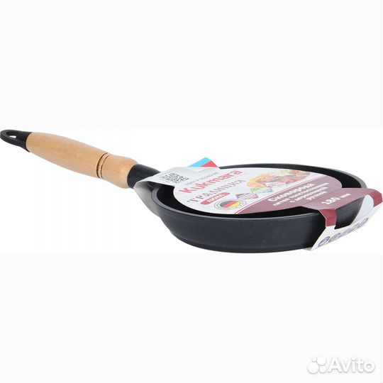 Сковорода 180/35мм с дер.ручкой ап