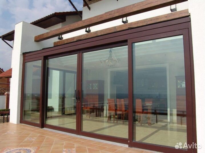Раздвижные двери на террасу