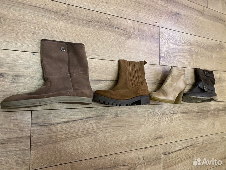 Ботинки женские кожаные и замшевые 39-40 размер