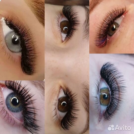 Наращивание ресниц, оформление бровей