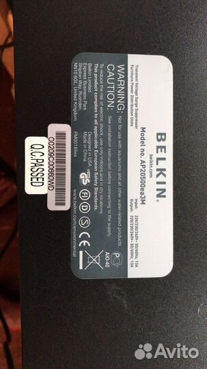 Сетевой фильтр belkin- ap20500ea3m