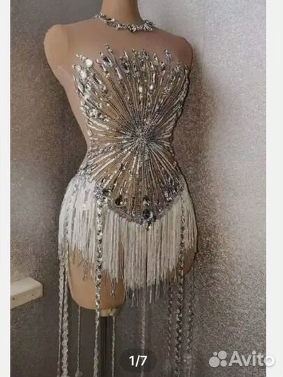 Платье со стразами