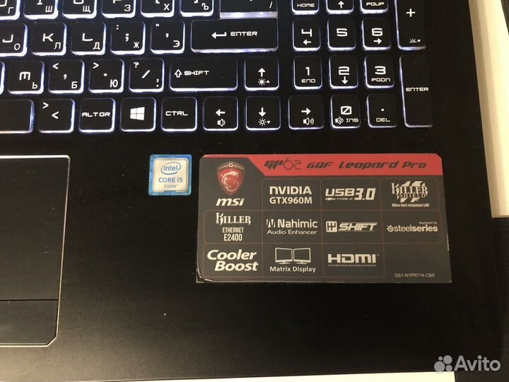 Игровой ноутбук msi