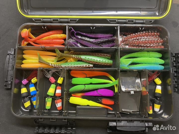 Рыболовные наборы, силиконовые приманки, мандулы
