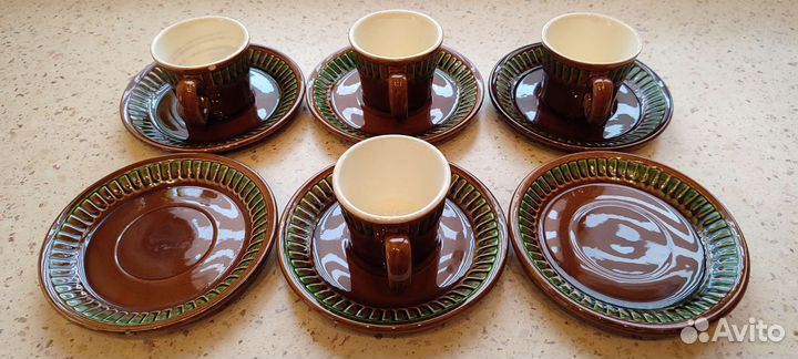 Кофейный набор Хрустальные кружки