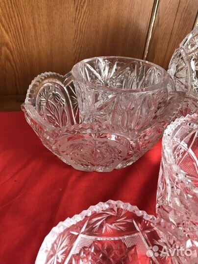 Хрустальная конфетница салатницы СССР