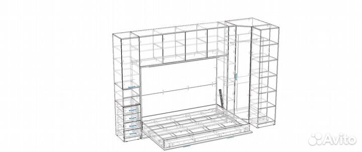 Шкаф кровать трансформер угловой