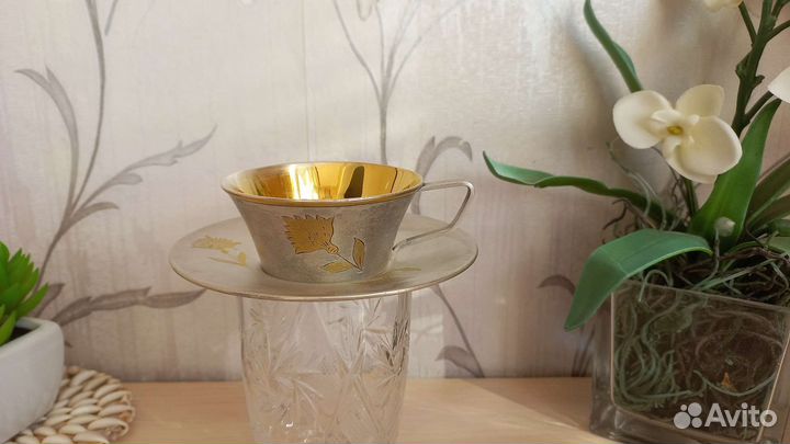 Кофейная пара серебро