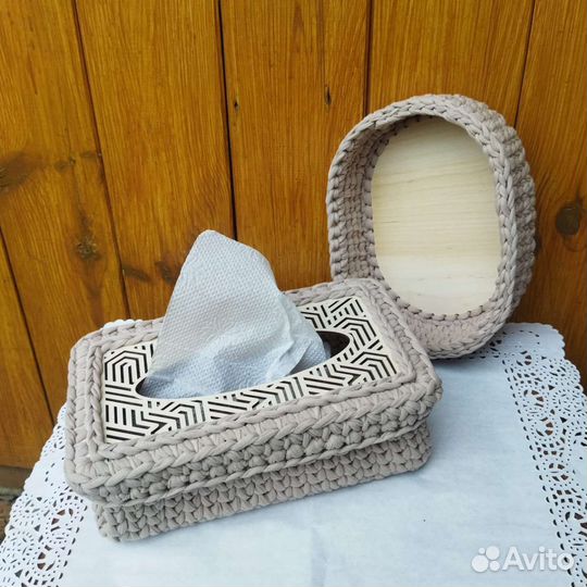 Интерьерные трикотажные корзинки