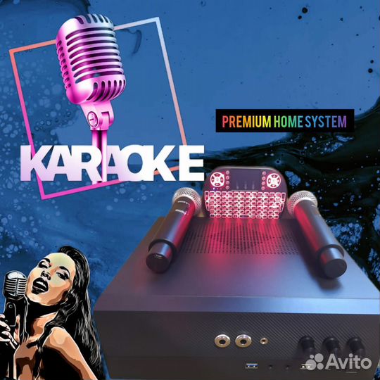 Караоке система профессиональная с микрофоном