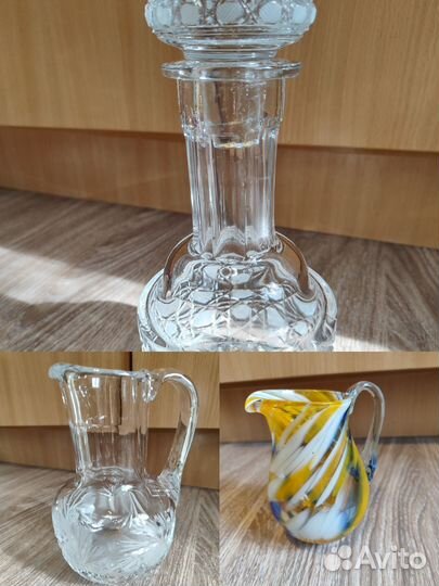 Графин хрустальный, кувшины