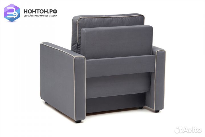 Кресло еврокнижка Леон темно-серое