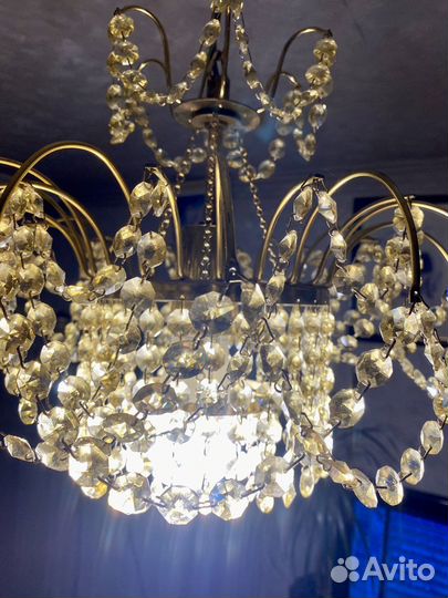 Люстра чешский хрусталь СССР