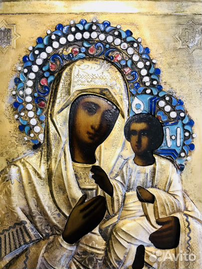 Венчальная свадебная пара, с эмалевыми венцами, по