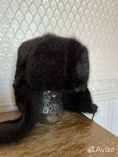 Норковая шапка мужская ушанка