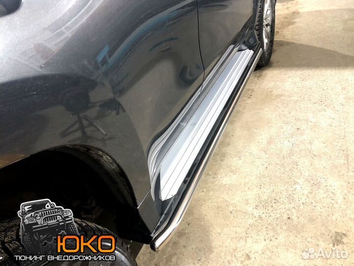 Защита порогов Mitsubishi Pajero Sport