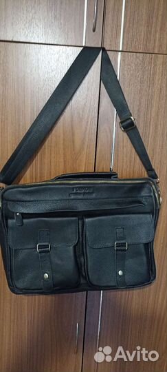 Сумка из натуральной кожи для ноутбука,документов