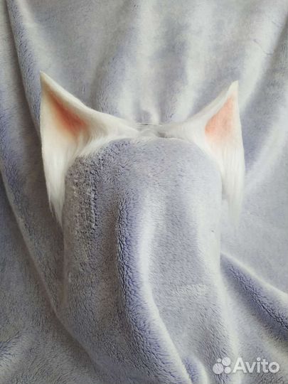 Белые кошачьи ушки косплей Ahri KDA