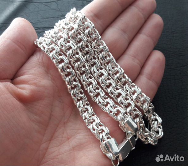 Серебряная цепь 925 пробы,Бисмарк,92,1гр,55см