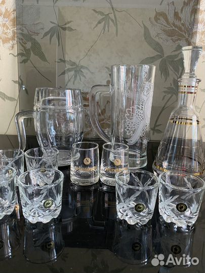 Кружки для пива, рюмки