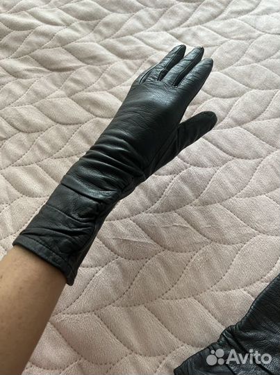 Перчатки из натуральной нежной телячей кожи(7р-р)