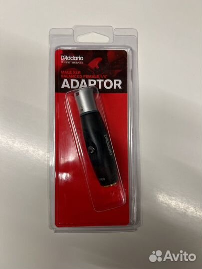 Адаптер D'Addario XLR (папа) - jack 1/4 (мама)