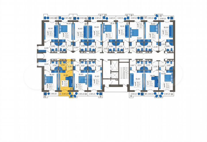 Апартаменты-студия, 24,6 м², 8/12 эт.