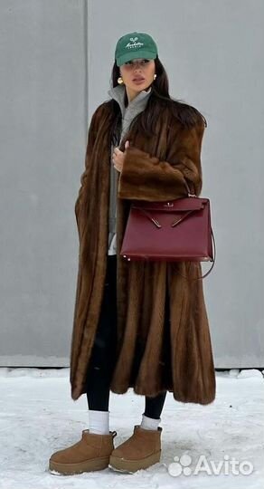 Шуба норковая винтаж орех