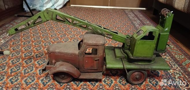 Зис кран игрушка грузовик СССР