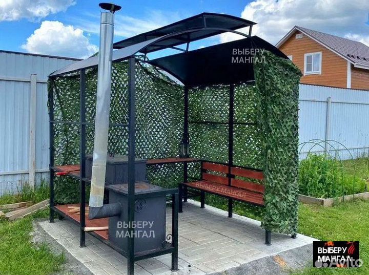 Беседка с мангалом