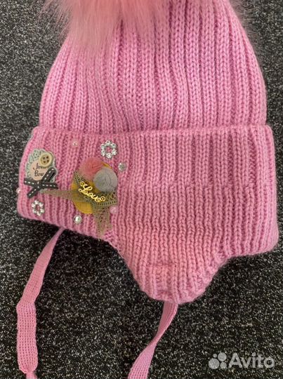 Шапка с помпоном