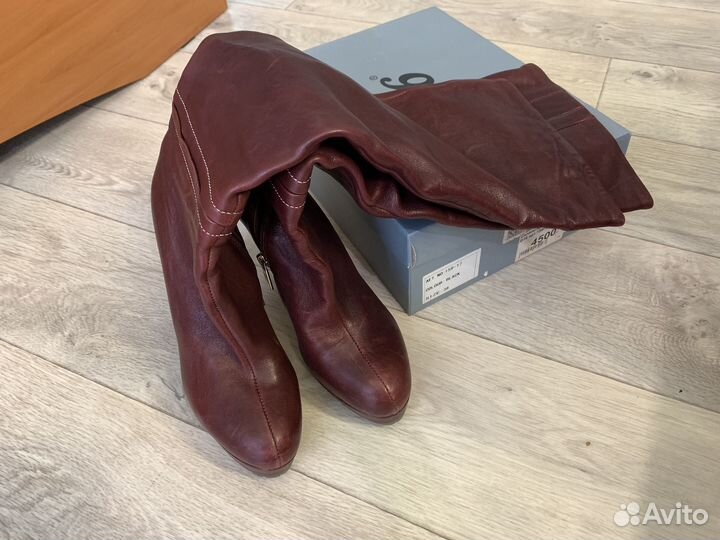 Сапоги женские трубы натуральная кожа 38