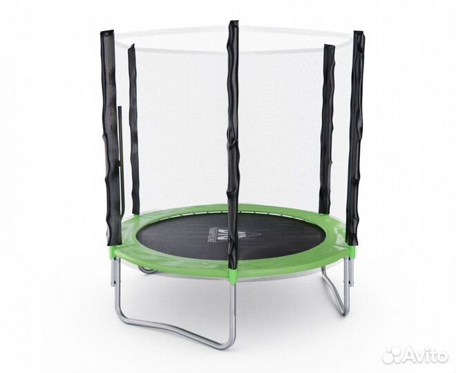 Батут DFC trampoline trio 6 FT зелёный