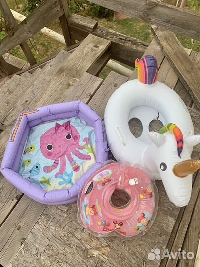 Надувной круг единорог,бассейн, круг для малышей