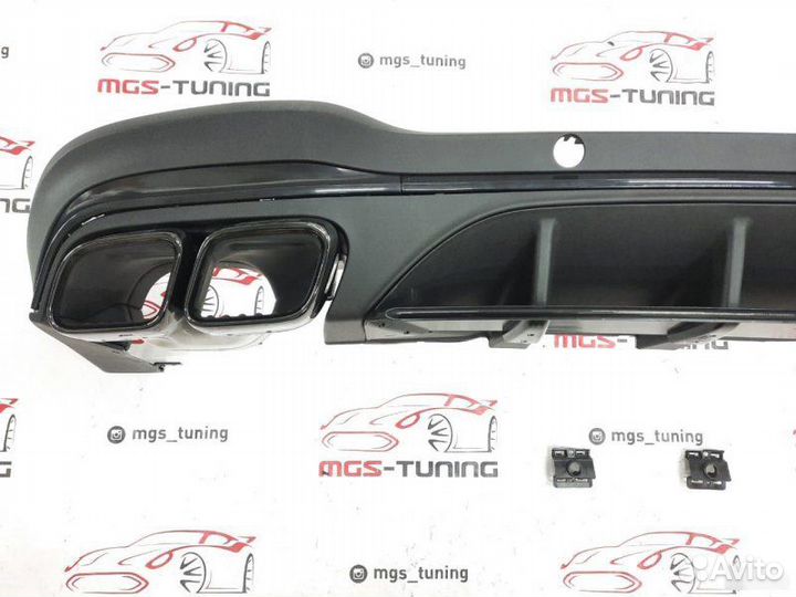 Диффузор с черными насадками GLC X253 рест. 63 AMG