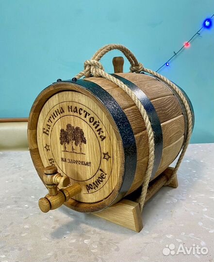 Дубовая бочка гравировка любая