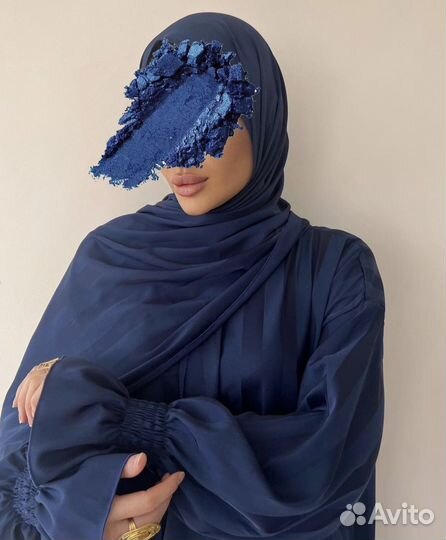 Намазник из ткани шелк в полоску